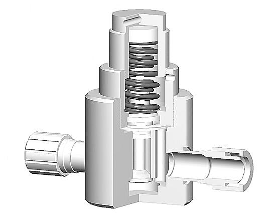 PTFE and Kynar ultra-pure pressure regulator