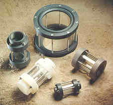 sight glasses in a variety of corrosion resistant and ultrapure thermoplastics